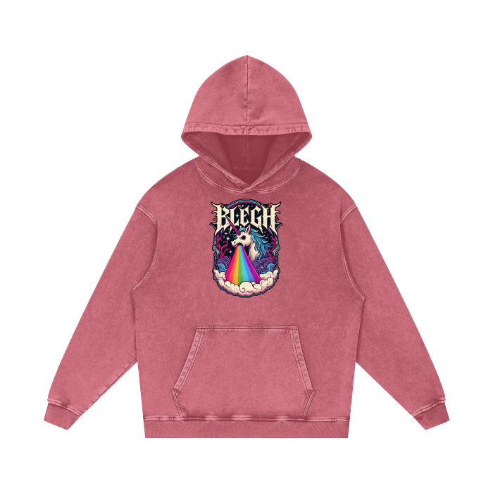 BLEGH PUKING RAINBOW HOODIE