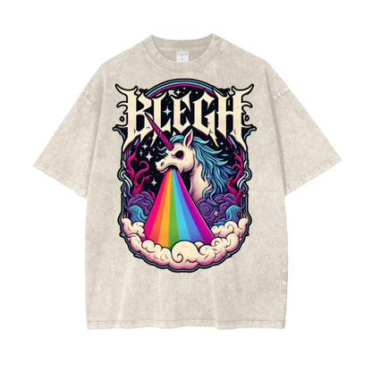 BLEGH RAINBOW PUKING UNICORN T