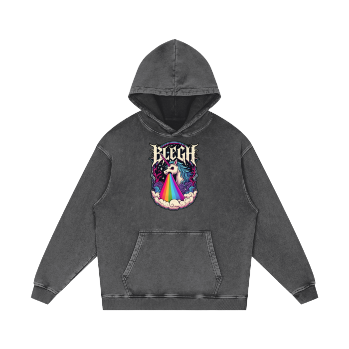 BLEGH PUKING RAINBOW HOODIE