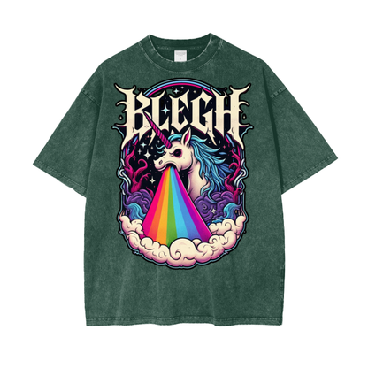 BLEGH RAINBOW PUKING UNICORN T