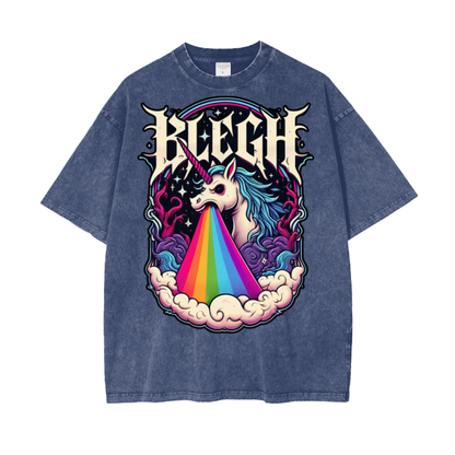 BLEGH RAINBOW PUKING UNICORN T